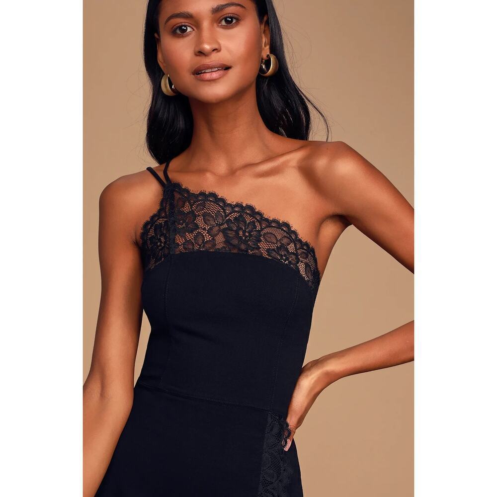 FREE PEOPLE Premonitions BodyCon Little Black Dress Women’s Size Large - Picture 3 of 14